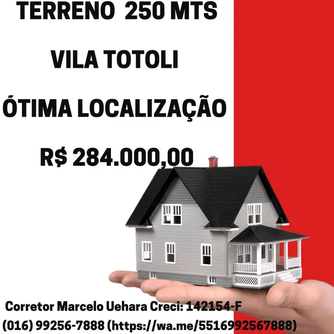 Foto 1 de Terreno / Lote à venda, 250m2 em Vila Totoli, Franca - SP