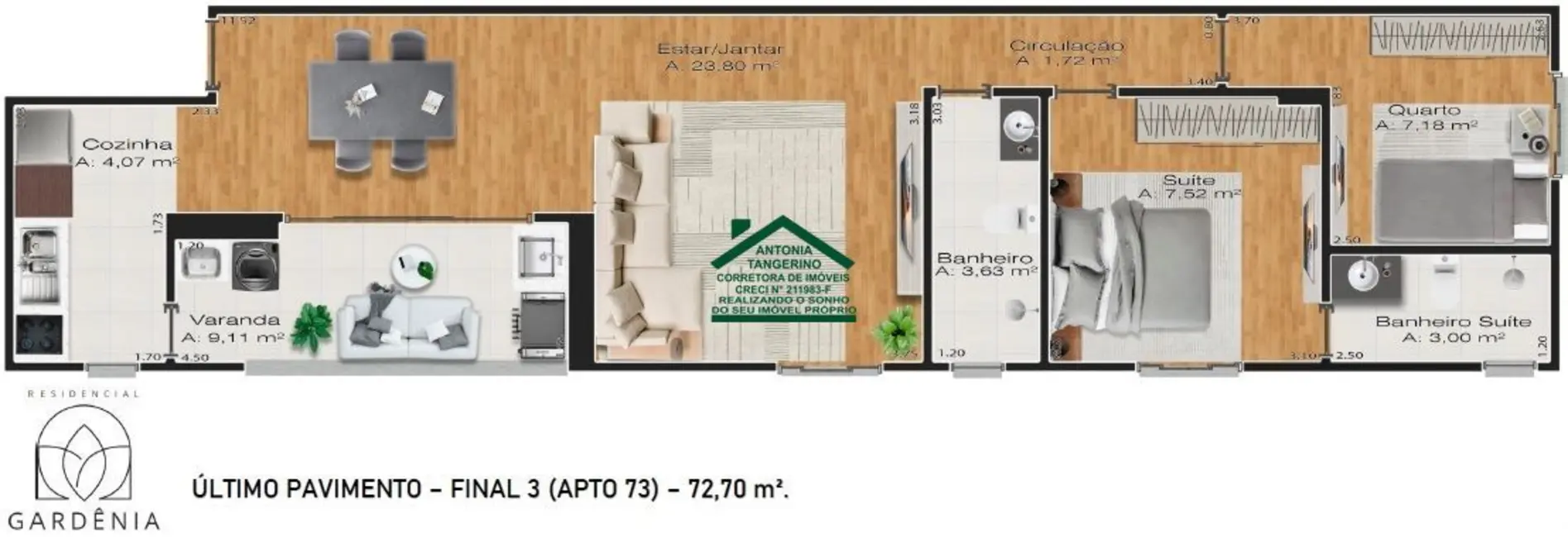 Foto 2 de Apartamento com 2 quartos à venda, 73m2 em Jordanópolis, Aruja - SP