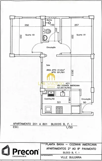 Foto 3 de Apartamento com 2 quartos à venda, 47m2 em São João, Betim - MG