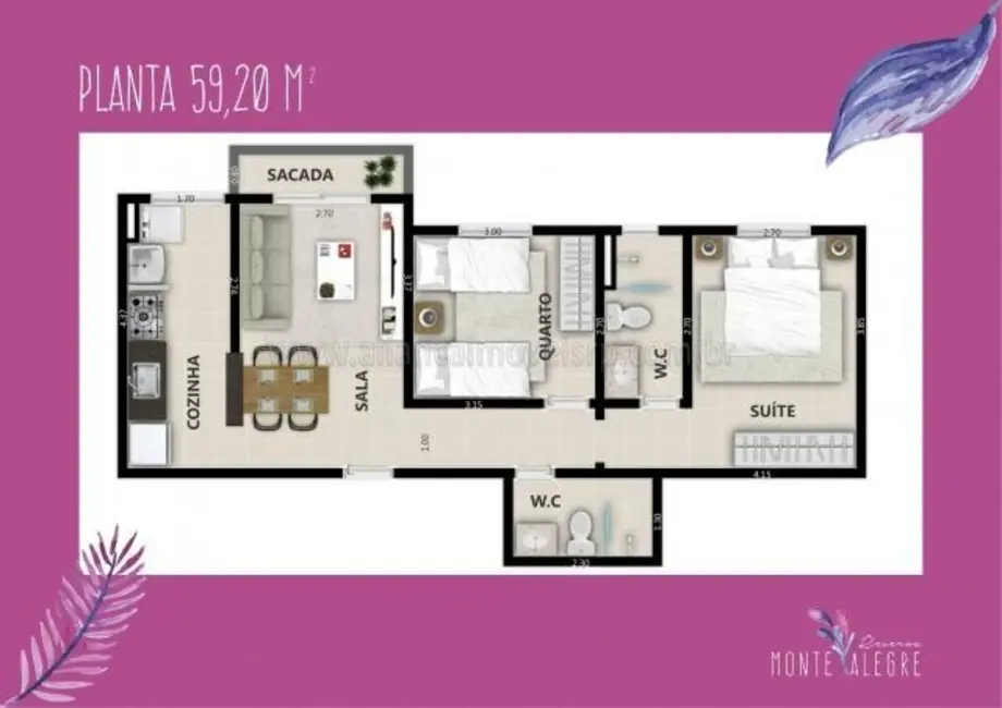 Apartamento com 2 quartos à venda, 61m2 em Ribeirao Preto - SP - imagem 9 Foto 9 de Apartamento com 2 quartos à venda, 61m2 em Ribeirao Preto - SP