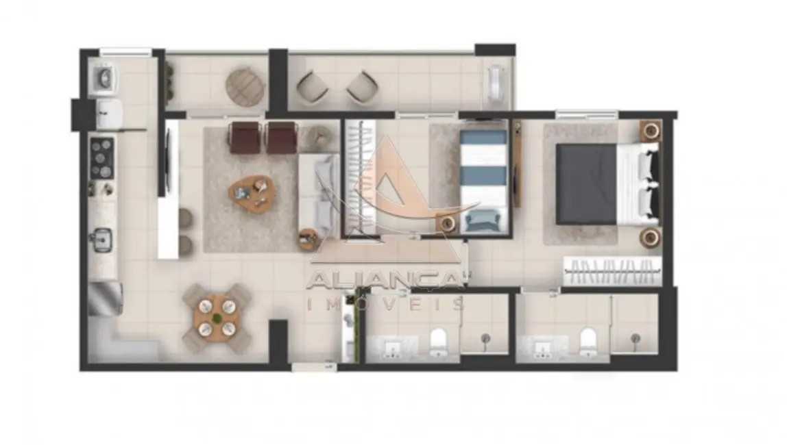 Foto 2 de Apartamento com 2 quartos à venda, 85m2 em Alto da Boa Vista, Ribeirao Preto - SP