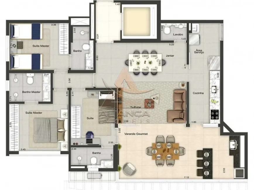 Apartamento com 3 quartos à venda, 112m2 em Ribeirao Preto - SP - imagem 4 Foto 4 de Apartamento com 3 quartos à venda, 112m2 em Ribeirao Preto - SP