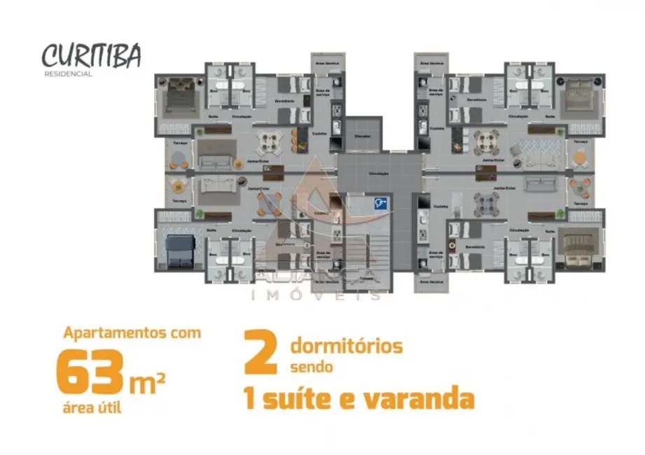 Foto 7 de Apartamento com 2 quartos à venda, 63m2 em Ipiranga, Ribeirao Preto - SP
