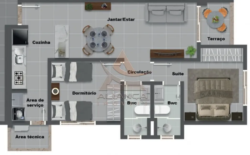 Foto 4 de Apartamento com 2 quartos à venda, 63m2 em Ipiranga, Ribeirao Preto - SP