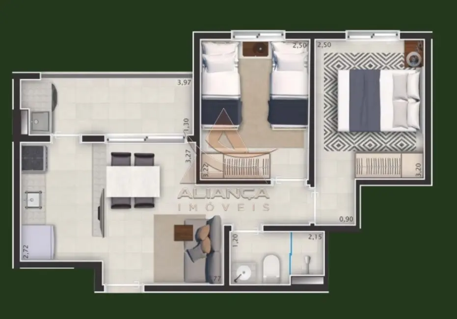 Foto 5 de Apartamento com 2 quartos à venda, 48m2 em Vila Virgínia, Ribeirao Preto - SP