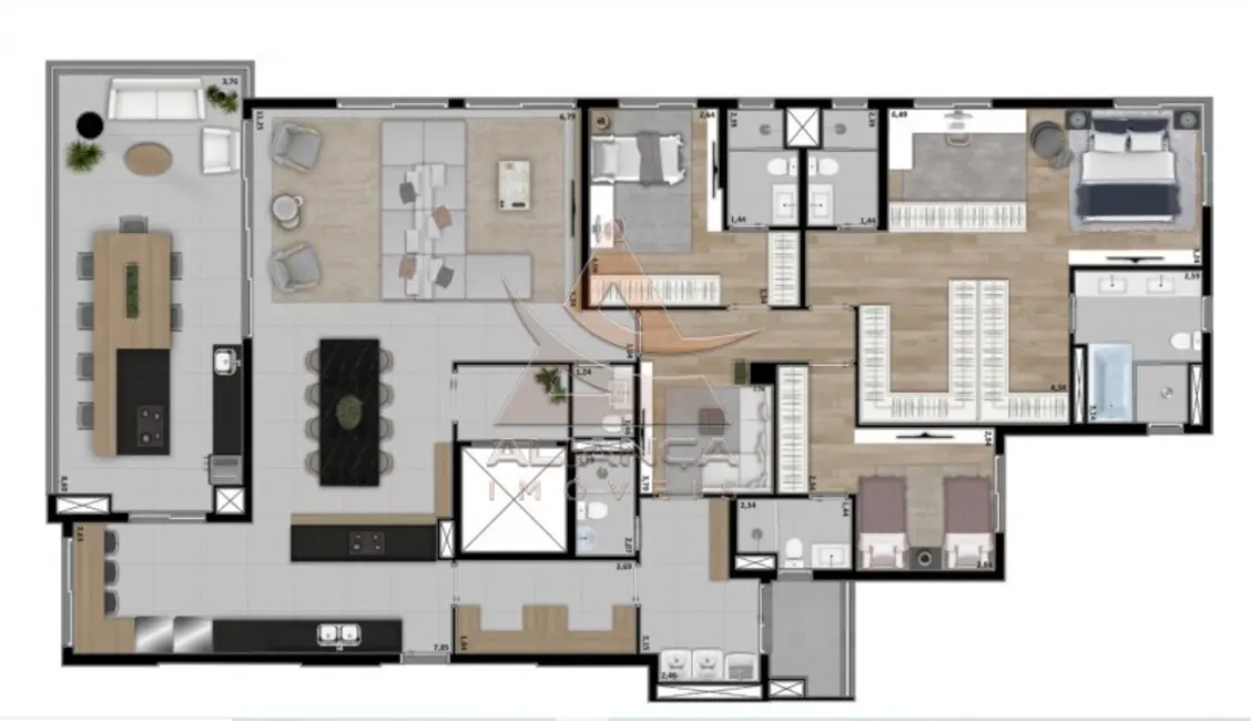 Foto 7 de Apartamento com 4 quartos à venda, 255m2 em Ribeirao Preto - SP