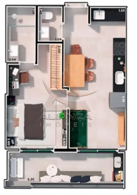 Foto 5 de Apartamento com 1 quarto à venda, 53m2 em Nova Ribeirânia, Ribeirao Preto - SP