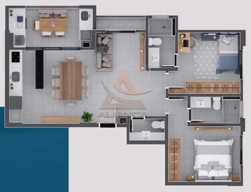 Apartamento com 2 quartos à venda, 85m2 em Ribeirao Preto - SP - imagem 4 Foto 4 de Apartamento com 2 quartos à venda, 85m2 em Ribeirao Preto - SP