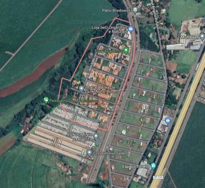 Foto 3 de Terreno / Lote à venda, 250m2 em Brodowski - SP