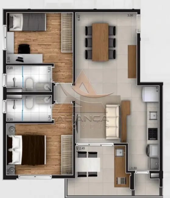 Foto 8 de Apartamento com 2 quartos à venda, 65m2 em Vila do Golf, Ribeirao Preto - SP