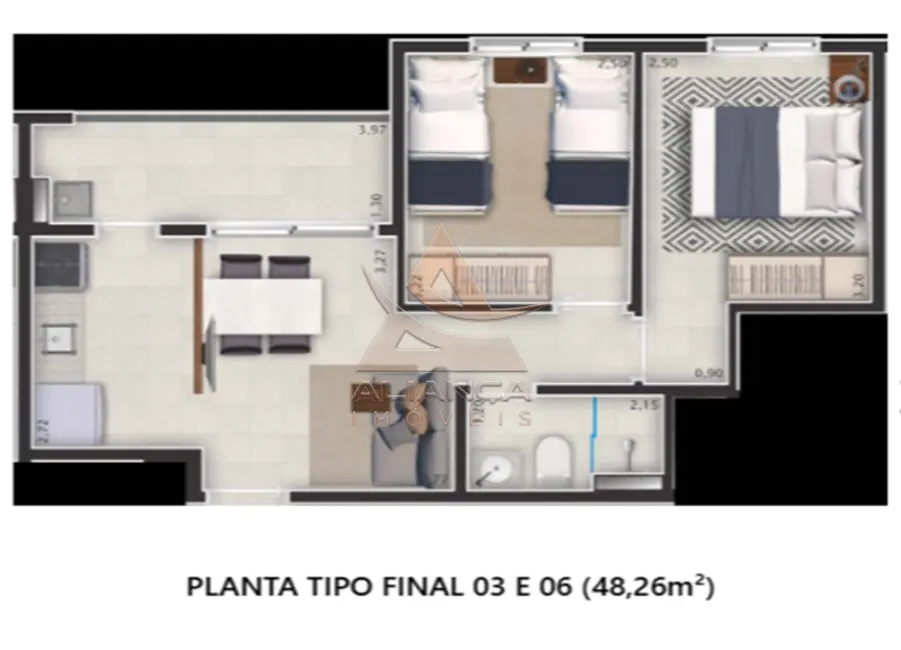 Foto 9 de Apartamento com 2 quartos à venda, 48m2 em Vila Virgínia, Ribeirao Preto - SP