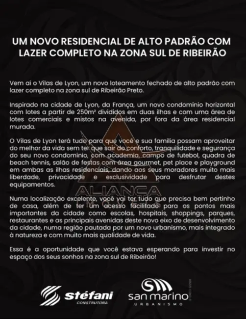 Foto 3 de Terreno / Lote à venda, 335m2 em Ribeirao Preto - SP