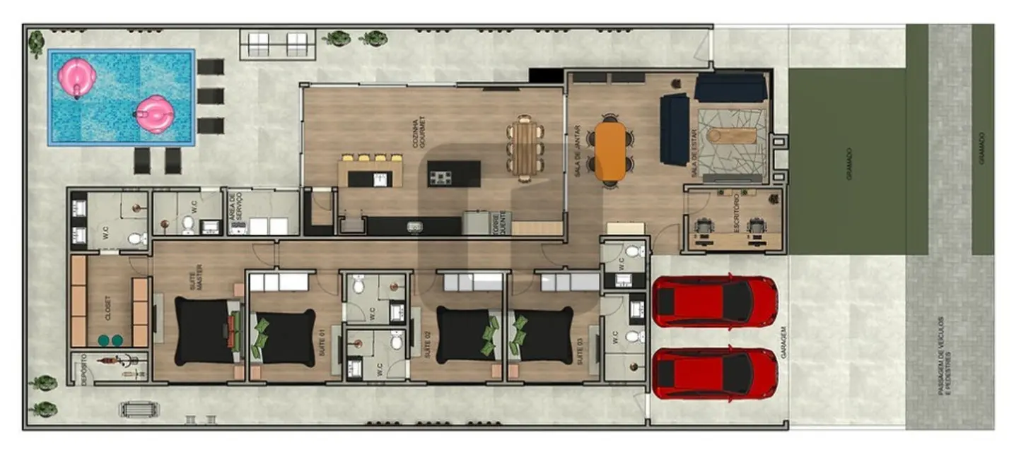 Foto 2 de Casa de Condomínio com 4 quartos à venda, 247m2 em Jardim América, Paulinia - SP