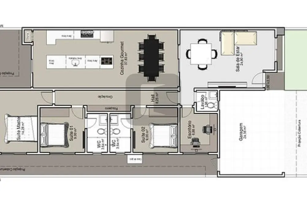 Foto 3 de Casa de Condomínio com 3 quartos à venda, 192m2 em Jardim Planalto, Paulinia - SP