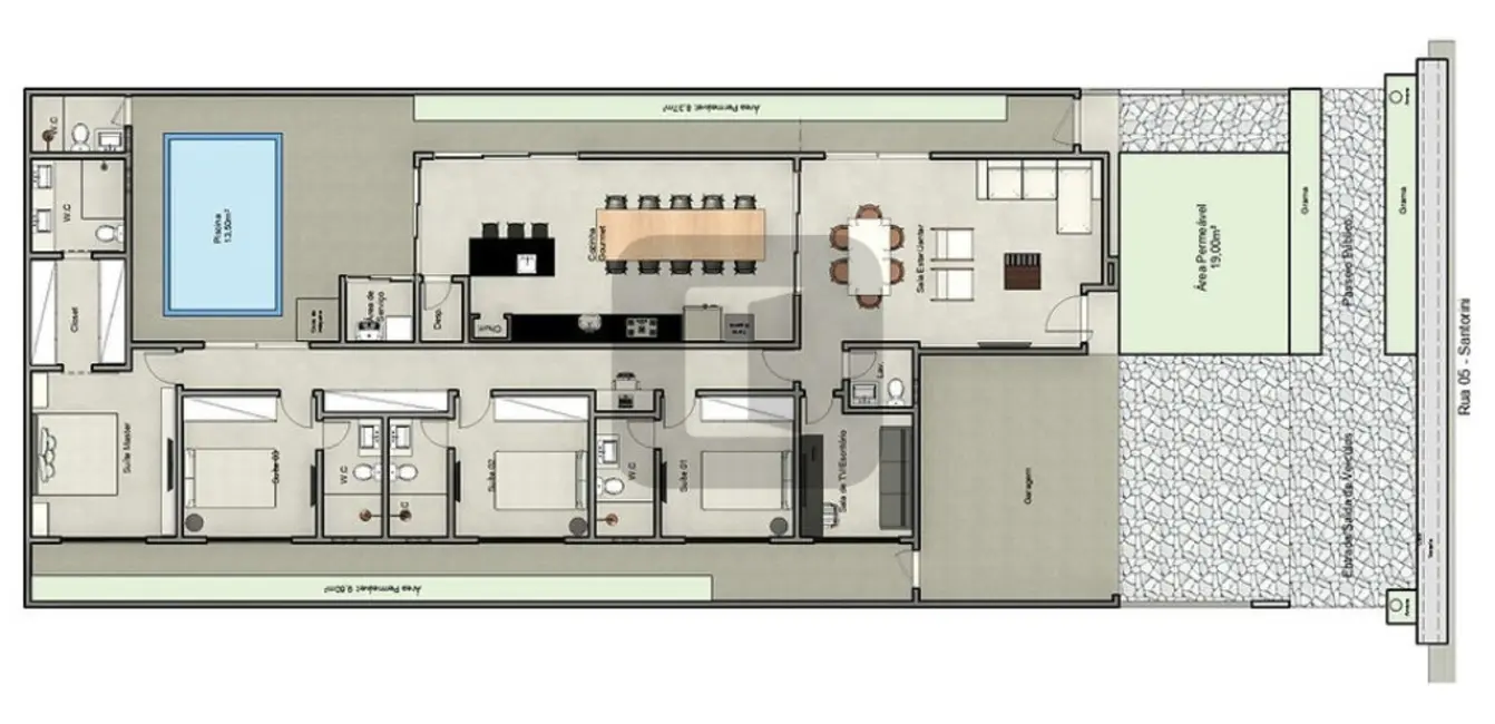Foto 3 de Casa de Condomínio com 4 quartos à venda, 229m2 em Parque Brasil 500, Paulinia - SP