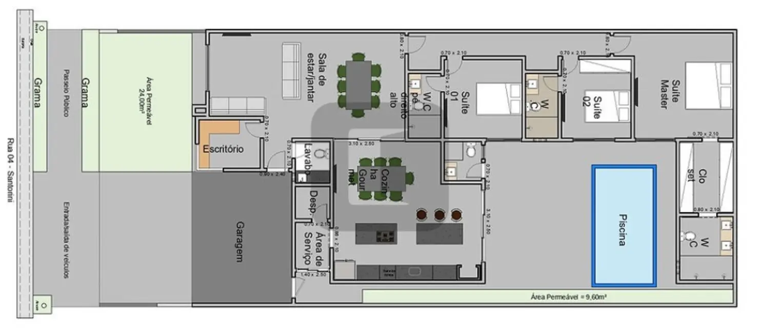 Foto 2 de Casa de Condomínio com 4 quartos à venda, 221m2 em Parque Brasil 500, Paulinia - SP