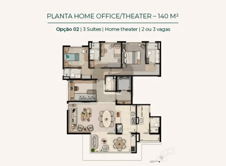 Foto 9 de Apartamento com 3 quartos à venda, 140m2 em Jardim das Paineiras, Campinas - SP