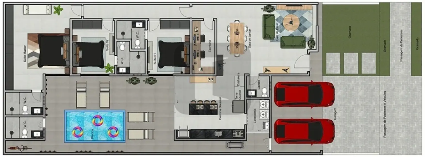 Foto 8 de Casa de Condomínio com 3 quartos à venda, 186m2 em Parque Brasil 500, Paulinia - SP