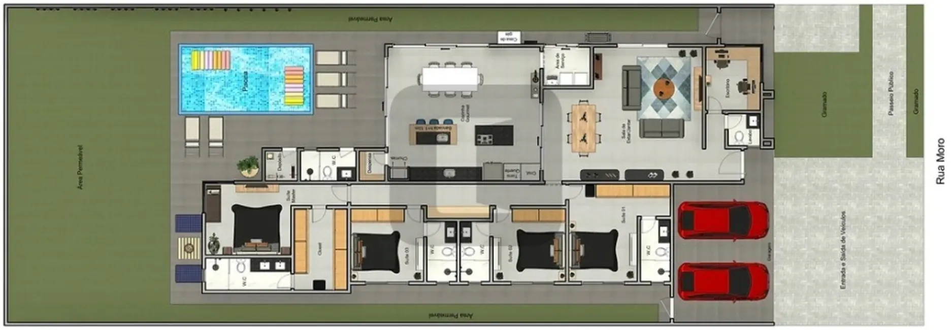 Foto 4 de Casa de Condomínio com 4 quartos à venda, 276m2 em Paulinia - SP