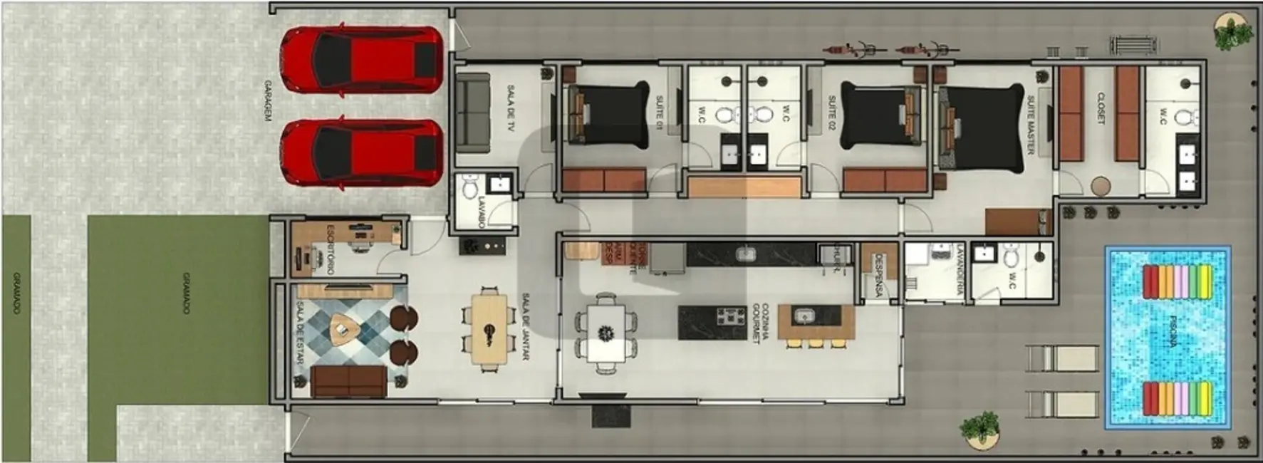 Foto 5 de Casa de Condomínio com 3 quartos à venda, 209m2 em Jardim América, Paulinia - SP