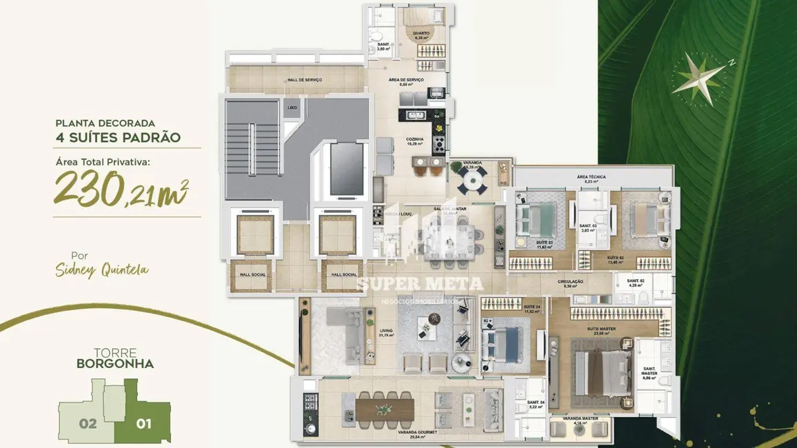Apartamento com 4 quartos à venda, 230m2 em Horto Florestal, Salvador - BA - imagem 7 Foto 7 de Apartamento com 4 quartos à venda, 230m2 em Horto Florestal, Salvador - BA