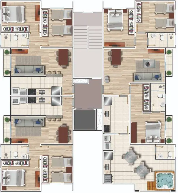 Foto 4 de Apartamento com 2 quartos à venda, 52m2 em Jardim Paulista, Taubate - SP