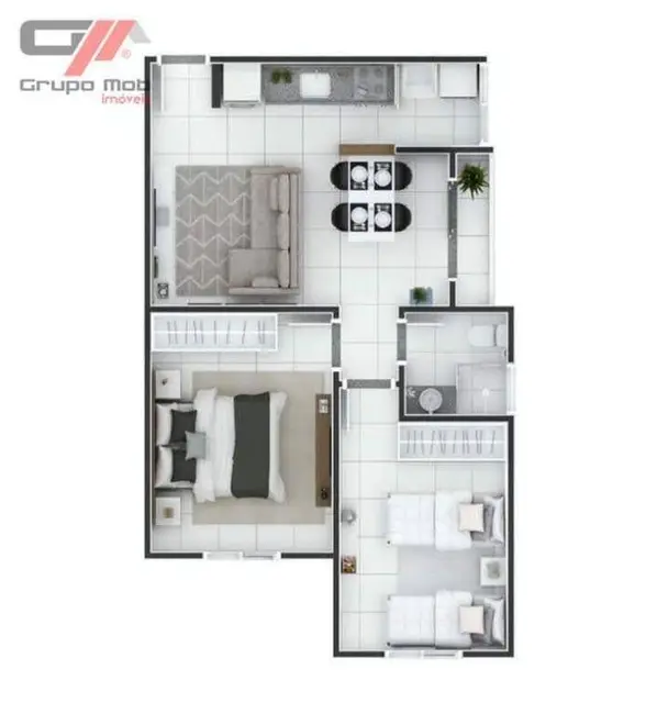 Foto 9 de Apartamento com 2 quartos à venda, 51m2 em Chácara do Visconde, Taubate - SP