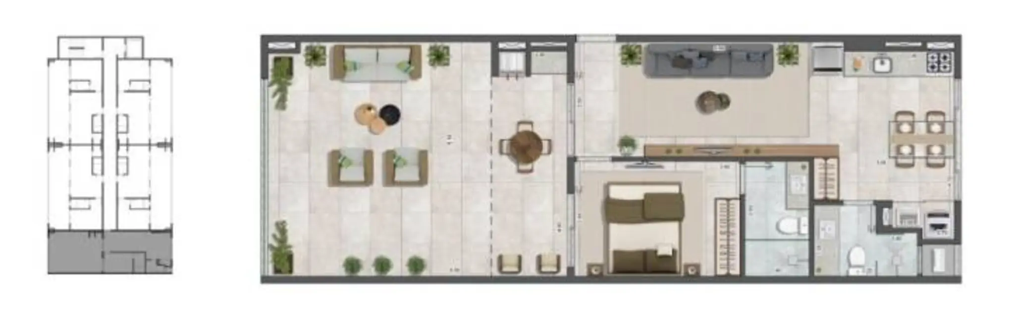 Foto 8 de Apartamento com 1 quarto à venda, 35m2 em Ubatuba - SP