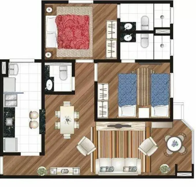 Foto 5 de Apartamento com 2 quartos à venda, 69m2 em Parque Santo Antônio, Taubate - SP