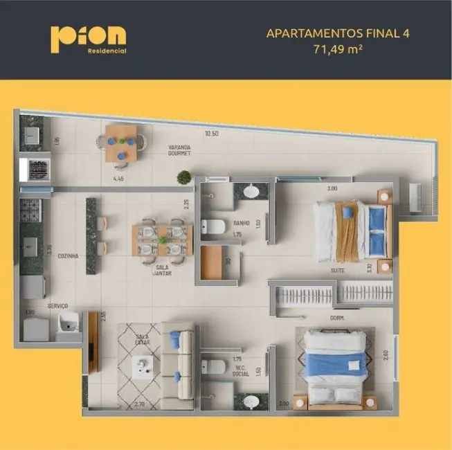 Foto 8 de Apartamento com 2 quartos à venda, 71m2 em Ubatuba - SP