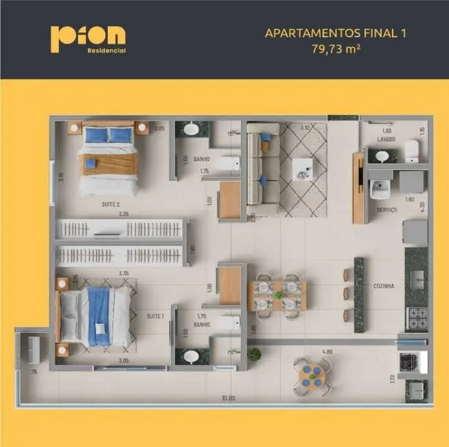 Foto 5 de Apartamento com 2 quartos à venda, 71m2 em Ubatuba - SP