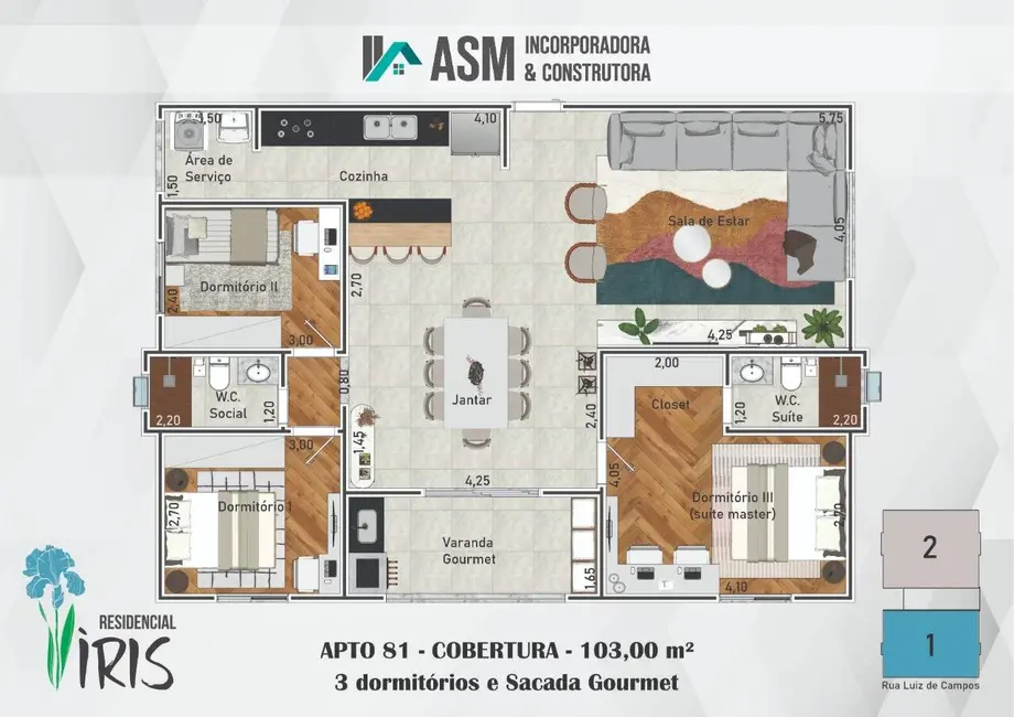 Apartamento com 2 quartos à venda, 59m2 em Granja Daniel, Taubate - SP - imagem 7 Foto 7 de Apartamento com 2 quartos à venda, 59m2 em Granja Daniel, Taubate - SP