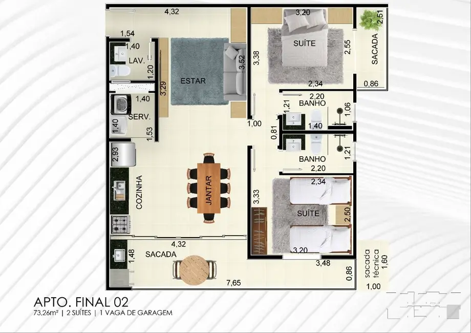 Foto 3 de Apartamento com 3 quartos à venda em Ubatuba - SP