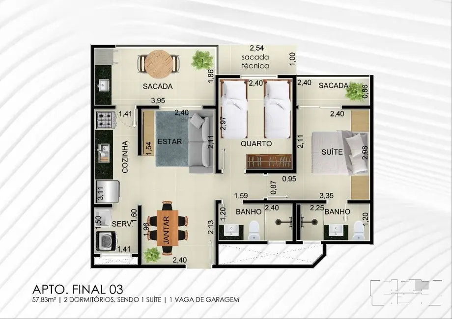 Foto 4 de Apartamento com 3 quartos à venda em Ubatuba - SP