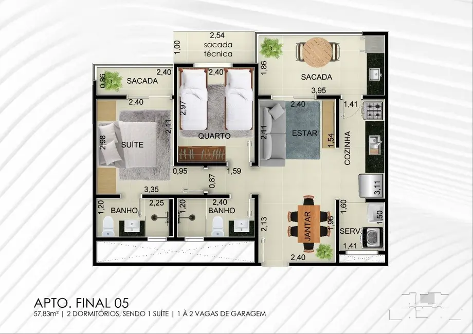 Foto 6 de Apartamento com 3 quartos à venda em Ubatuba - SP