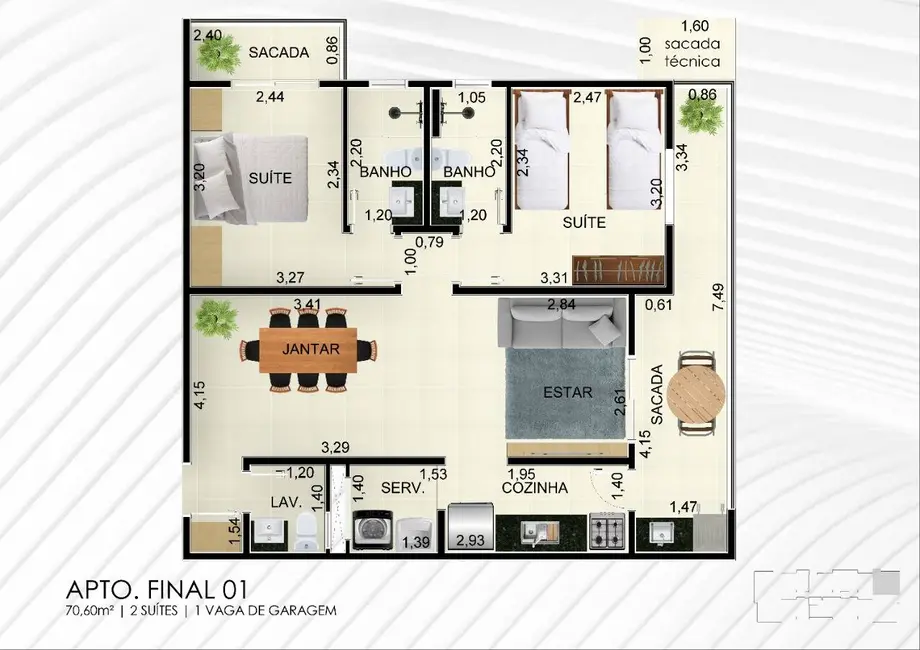 Foto 2 de Apartamento com 3 quartos à venda em Ubatuba - SP