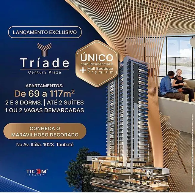 Foto 3 de Apartamento à venda e para alugar em Barranco, Taubate - SP