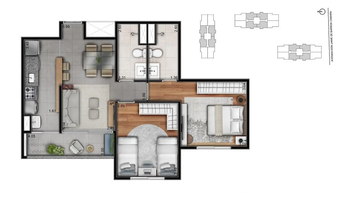 Apartamento com 2 quartos à venda, 54m2 em Planalto, Sao Bernardo Do Campo - SP - imagem 7 Foto 7 de Apartamento com 2 quartos à venda, 54m2 em Planalto, Sao Bernardo Do Campo - SP