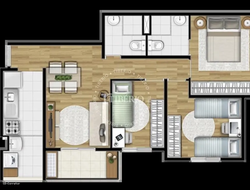 Apartamento com 3 quartos à venda, 60m2 em Campestre, - SP - imagem 6 Foto 6 de Apartamento com 3 quartos à venda, 60m2 em Campestre, - SP