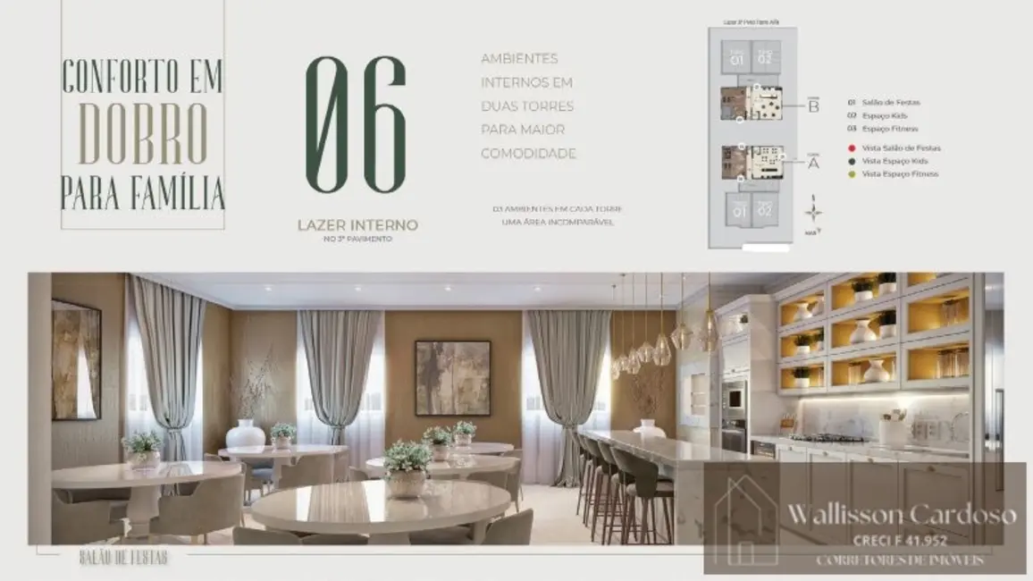 Foto 3 de Apartamento com 2 quartos à venda, 55m2 em São Francisco de Assis, Camboriu - SC