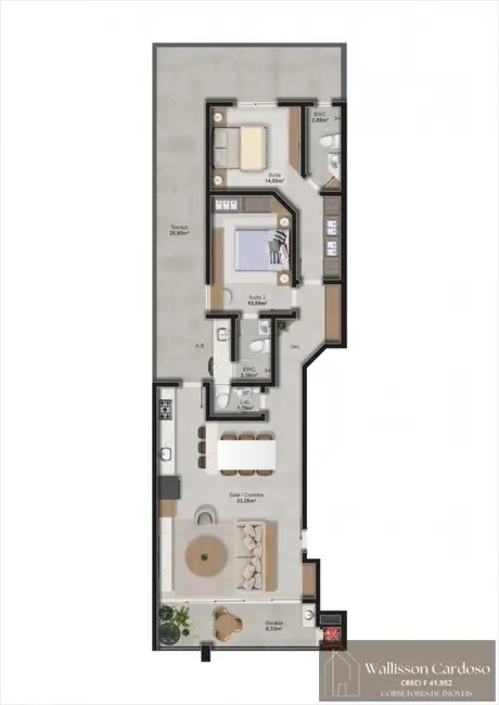 Foto 8 de Apartamento com 2 quartos à venda, 73m2 em Centro, Camboriu - SC