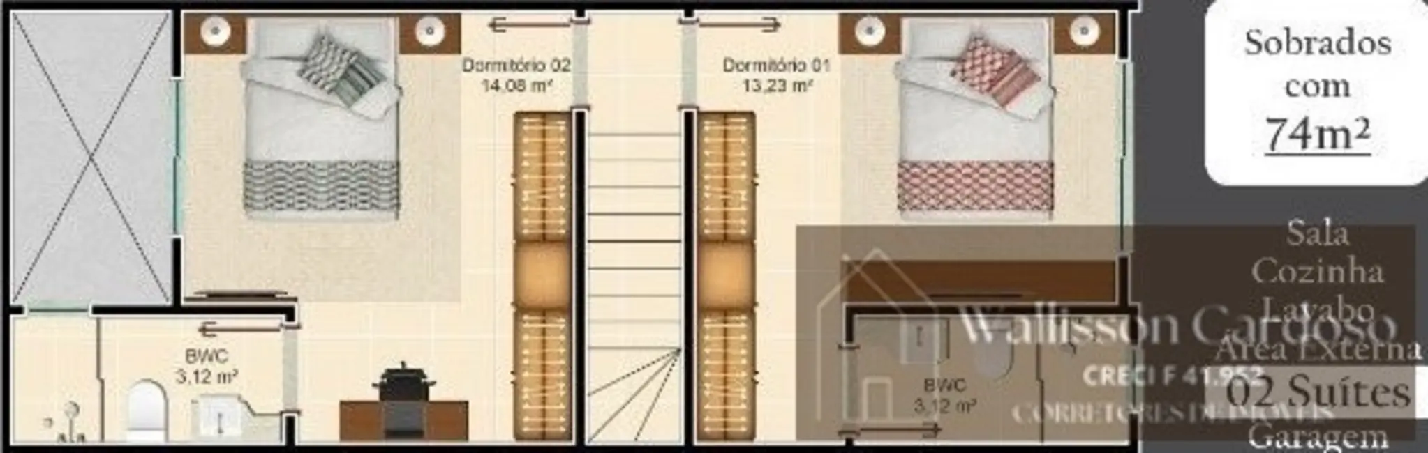 Foto 7 de Sobrado com 2 quartos à venda, 150m2 em São Francisco de Assis, Camboriu - SC