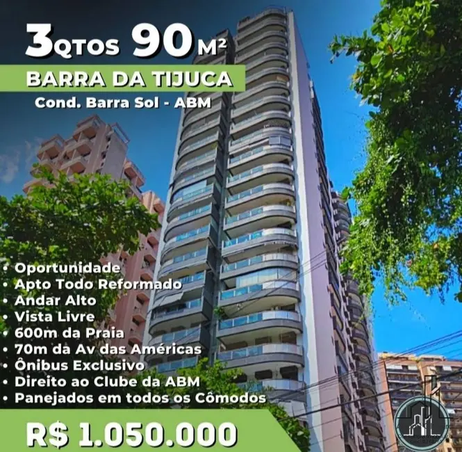 Foto 1 de Apartamento com 3 quartos à venda, 90m2 em Barra da Tijuca, Rio De Janeiro - RJ