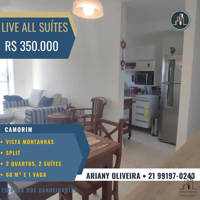 Foto 1 de Apartamento com 2 quartos à venda, 60m2 em Camorim, Rio De Janeiro - RJ