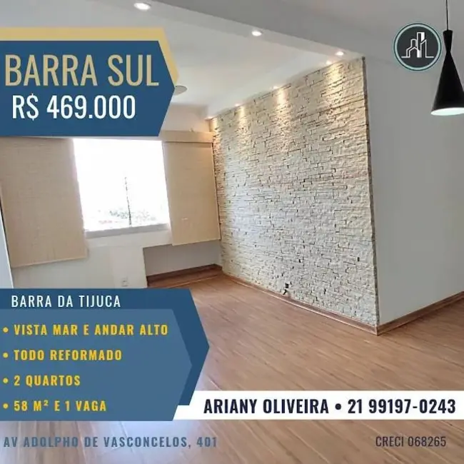 Foto 1 de Apartamento com 2 quartos à venda, 58m2 em Barra da Tijuca, Rio De Janeiro - RJ