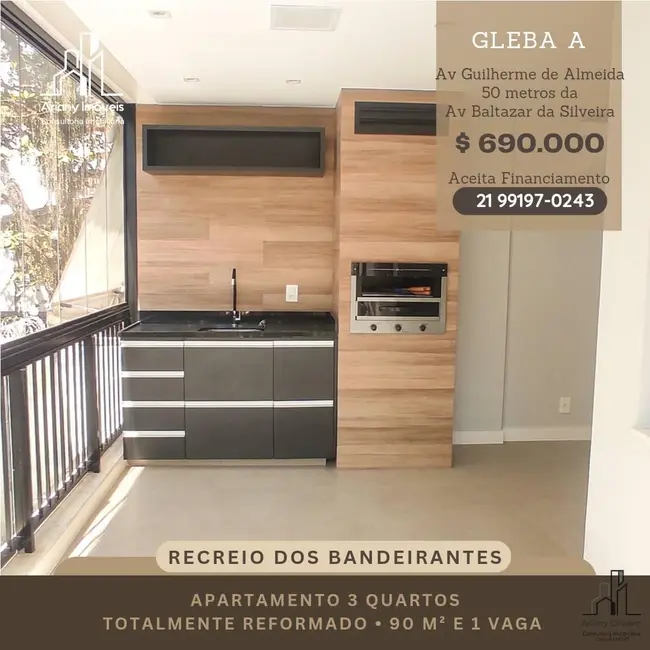 Foto 1 de Apartamento com 3 quartos à venda, 90m2 em Recreio dos Bandeirantes, Rio De Janeiro - RJ