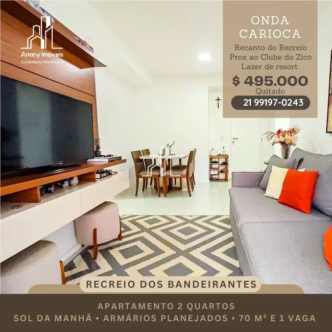 Foto 1 de Apartamento com 2 quartos à venda, 70m2 em Recreio dos Bandeirantes, Rio De Janeiro - RJ