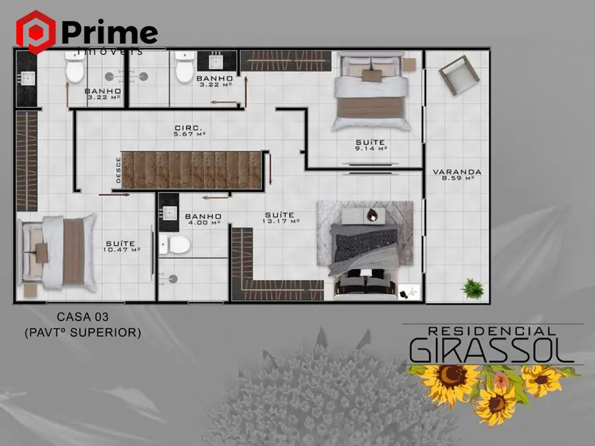 Foto 3 de Casa com 3 quartos à venda, 137m2 em Santa Mônica, Guarapari - ES