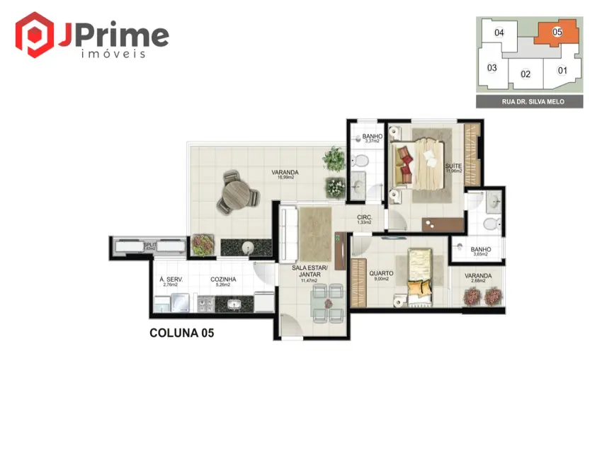 Apartamento com 2 quartos à venda, 79m2 em Centro, Guarapari - ES - imagem 4 Foto 4 de Apartamento com 2 quartos à venda, 79m2 em Centro, Guarapari - ES