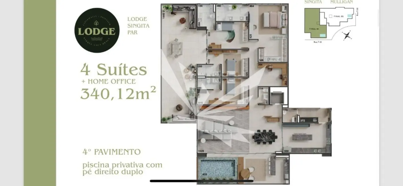 Apartamento com 4 quartos à venda, 340m2 em Setor Bueno, Goiania - GO - imagem 3 Foto 3 de Apartamento com 4 quartos à venda, 340m2 em Setor Bueno, Goiania - GO
